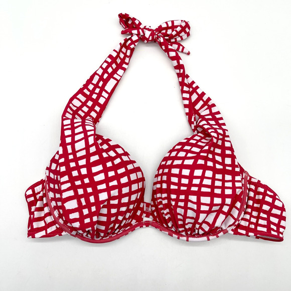 Venus Womens Bikini Top Size 38B Halter Underwire Molded Rockabilly Pinup Retro‎ - Picture 1 of 7